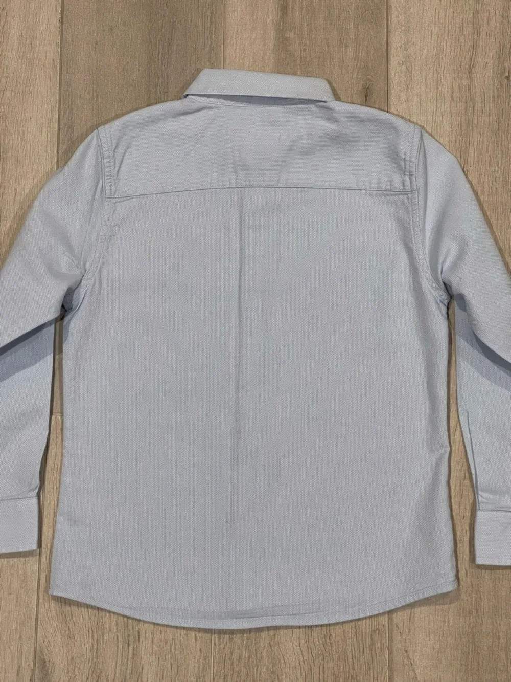 ZARA Boys Slim Fit Dress Shirt Size 7 (122 cm) Light Blue Button Down